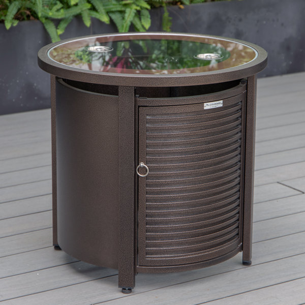 Corrigan Studio® Kliyah Glass Outdoor Side Table Wayfair